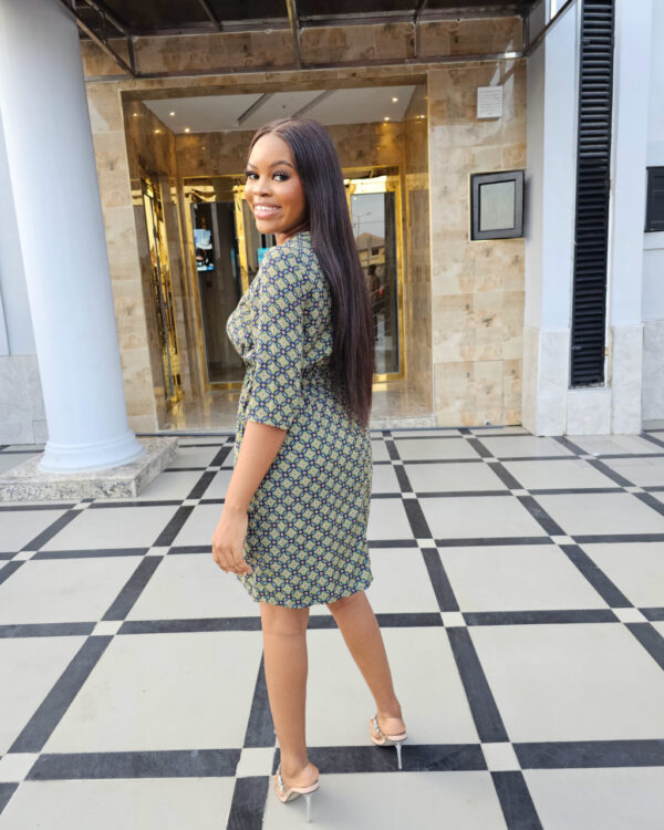 GREEN PRINT DRESS - Image 4