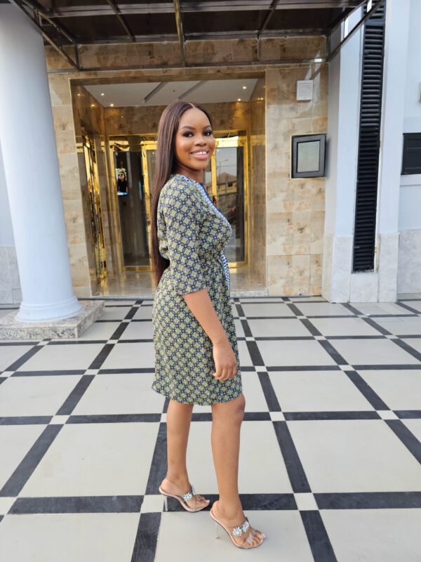 GREEN PRINT DRESS - Image 2