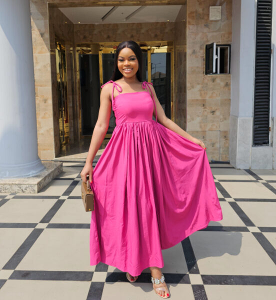 PINK CAMI MAXI DRESS