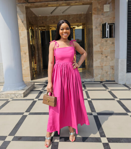 PINK CAMI MAXI DRESS - Image 4