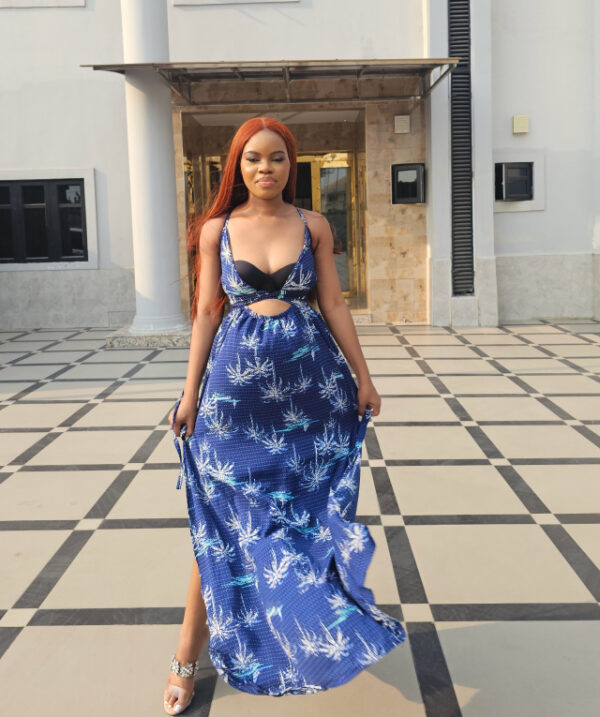 BLUE PRINT BEACH MAXI DRESS - Image 3