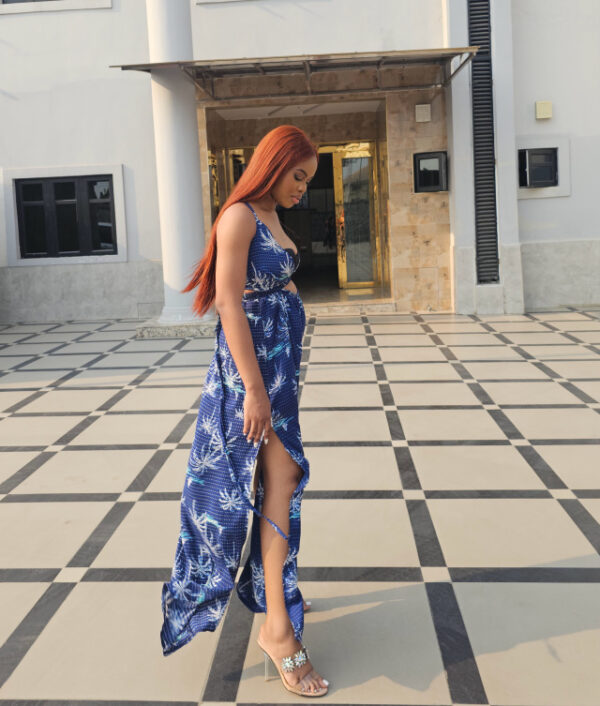 BLUE PRINT BEACH MAXI DRESS - Image 2