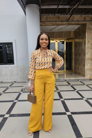 YELLOW TROUSER & BLOUSE CO-ORD
