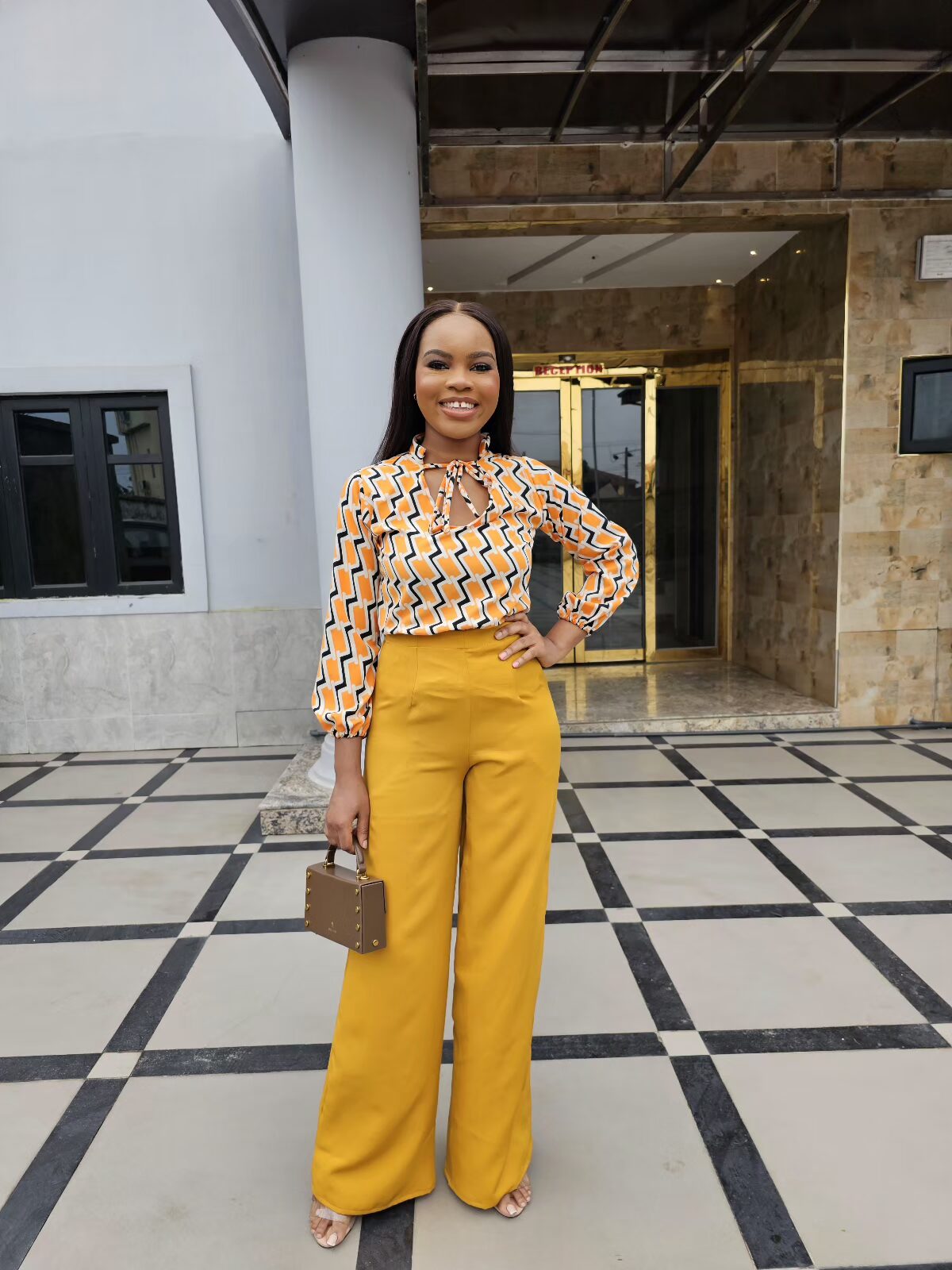 YELLOW TROUSER & BLOUSE CO-ORD