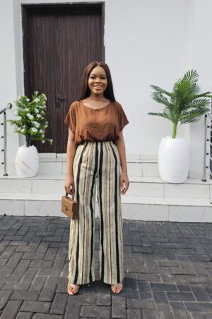 BROWN CHIFFON BLOUSE