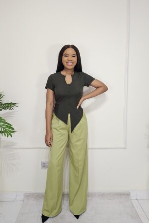 GREEN TWO-TONE CO-ORD