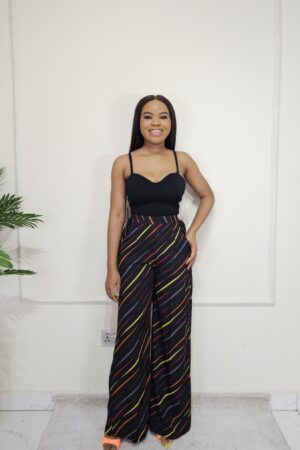 STRIPED WIDE-LEG TROUSER