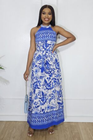 BORDER MAXI DRESS