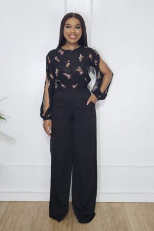 SLIT SLEEVES CHIFFON BLOUSE