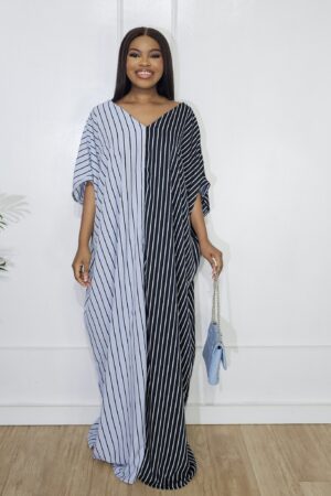 V-NECK STRIPED BUBU