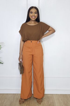 BROWN TWO-TONE CO-ORD